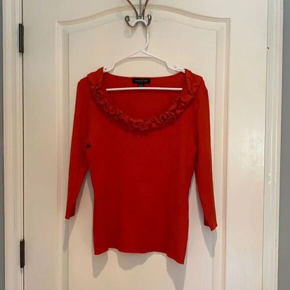 August silk sweater orange L - Picture 1 of 3